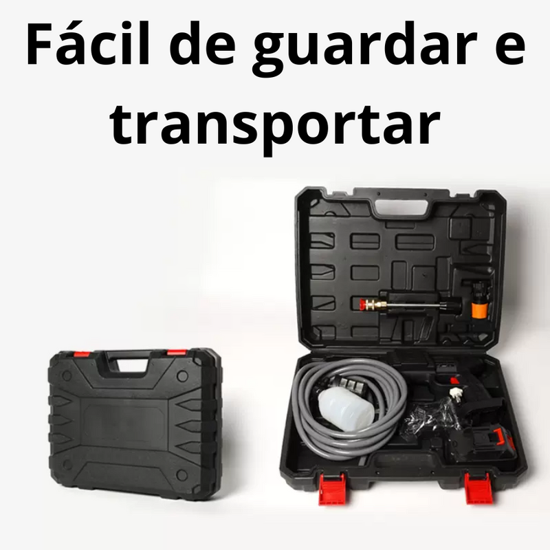 ZOMMI Lavadora Jato De Alta Pressão Recarregável Sem Fio Portátil a Bateria Cor Preto 110v/220v Limpador de Carro