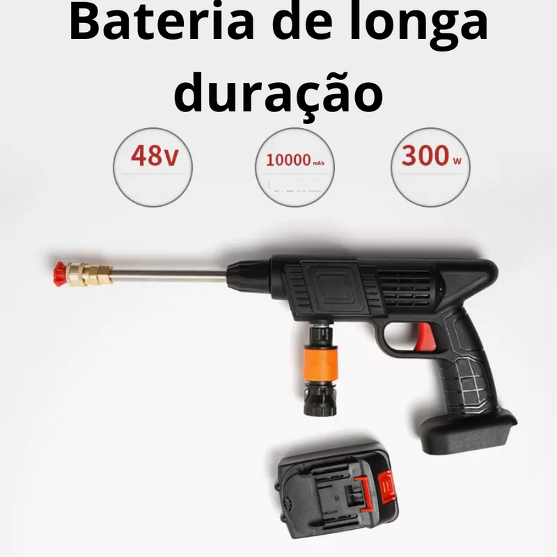 ZOMMI Lavadora Jato De Alta Pressão Recarregável Sem Fio Portátil a Bateria Cor Preto 110v/220v Limpador de Carro