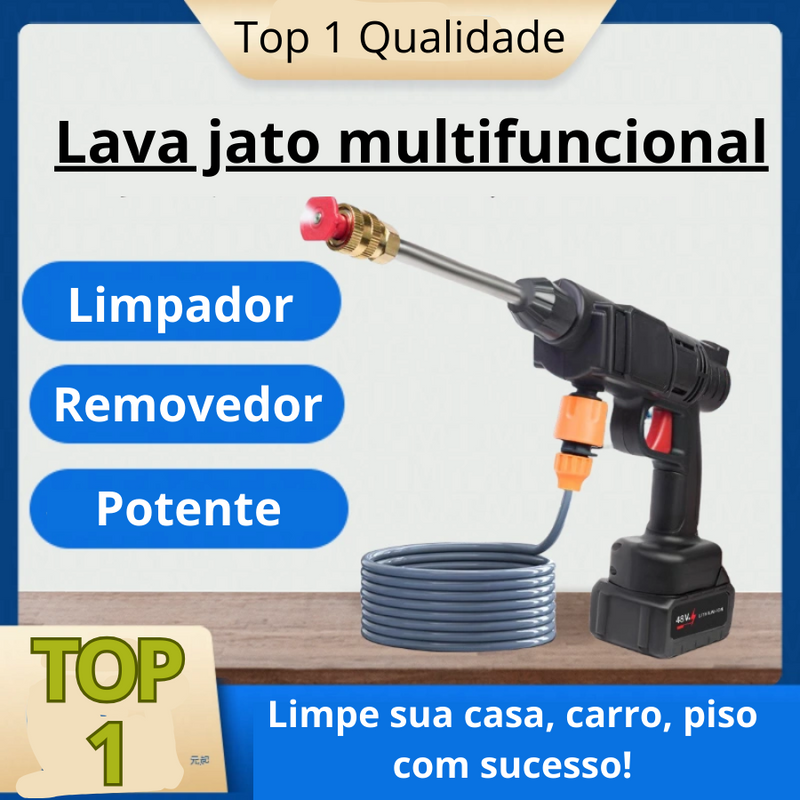 ZOMMI Lavadora Jato De Alta Pressão Recarregável Sem Fio Portátil a Bateria Cor Preto 110v/220v Limpador de Carro