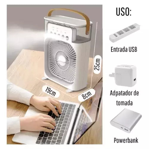 Ventilador & Umidificador USB De Mesa